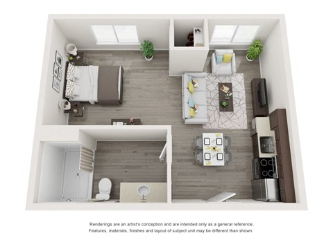 Large Studio Floor Plan at Nextloft, Bluffton, 29910